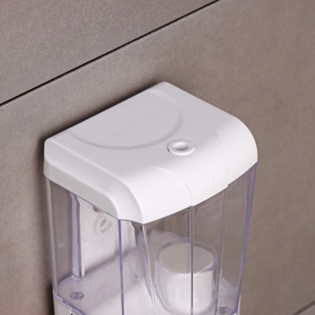 Dispenser for antiseptic/liquid soap, 700 ml, sensory, plastic, white color-3