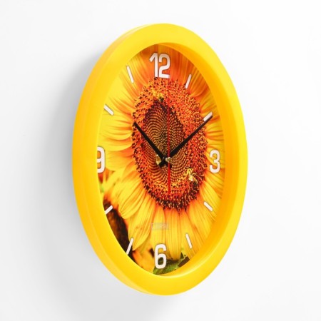 Wall watches, D-28 cm, interior, "sun flower", silent-1