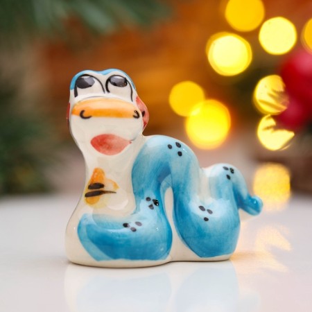 New Year. Souvenir "Snake Vanya" 5 × 6 cm, gzhel, color-4