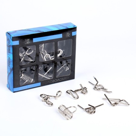 Set of metal puzzles "Smart nails"-1