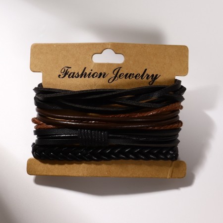 Bracelet Skin "Cryt", black-brown color, d = 7.5 cm-3