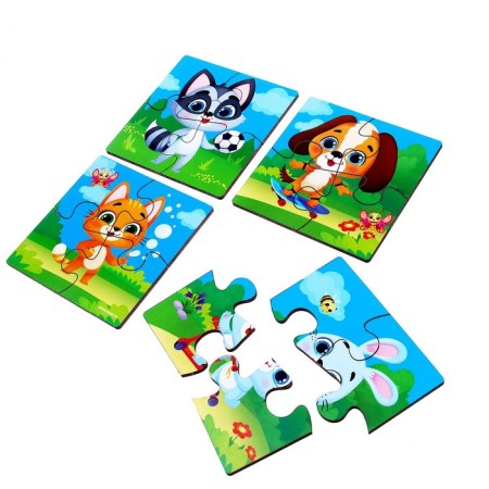 Puzzle 4 in 1, 10x10 cm-2