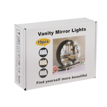 A set of LED lamps for illuminating the mirror, 10pcs, controller, from USB, 3000 - 6500k-8
