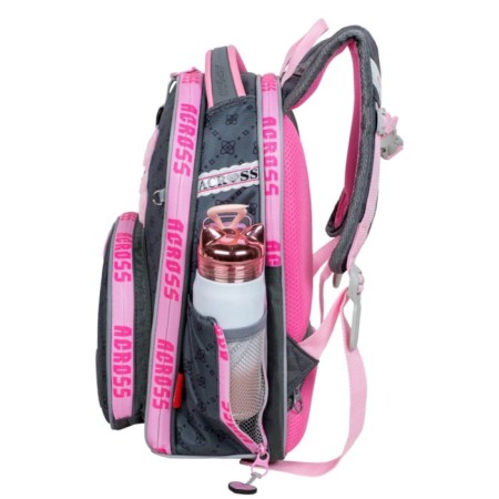 School backpack by Ergon. Spray Across 194 37*28*12 Virgo + Pen, Mesh Ser/Rose 24-194-12-2