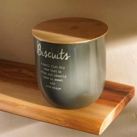 Sugar Bank SL Home, 15 × 15.5 cm, gray color, with a bamboo lid-1