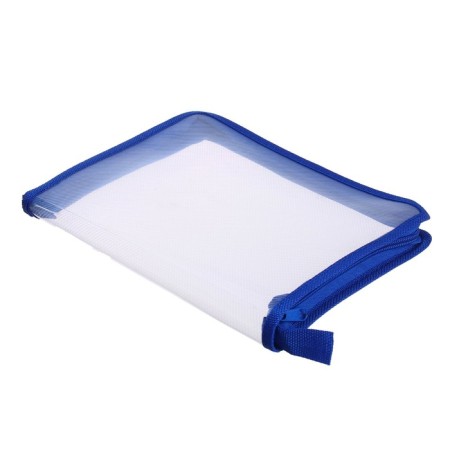 Lightning folder from 3 sides A5, 450MKM, transparent, with a blue cant-1