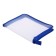 Lightning folder from 3 sides A5, 450MKM, transparent, with a blue cant