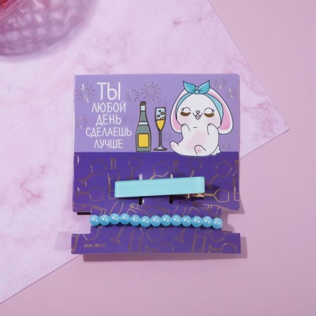 Gum and hairpin "Bunny"-2