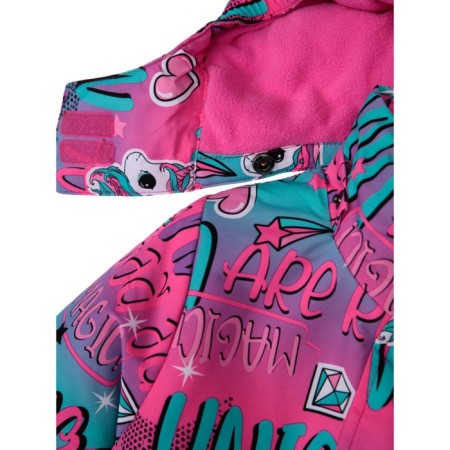 Winter kit for girls: jacket and semi -combineson, height 104 cm-7