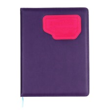 School diary for grades 5-11, PVC cover, Neon, purple