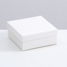 The box is folding, the lid is, white, 12 x 12 x 5 cm
