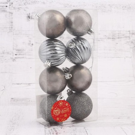 Set of balls plastic D-6 cm, 8 pcs "Netun"-1