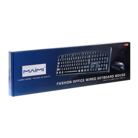 Keyboard set and mouse S3, wired, membranes, 1200 dpi, USB, black-10