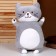 Soft toy "cat", 45 cm, gray color
