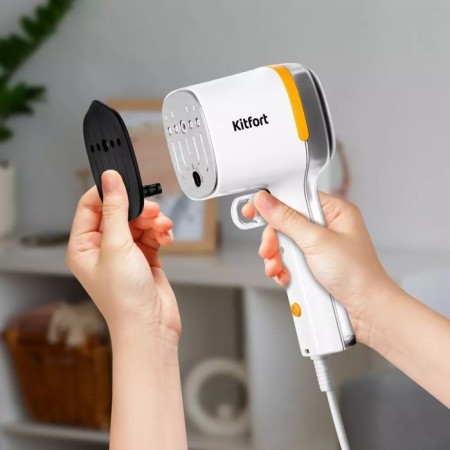 KitFort KT-9172, manual, 1100 W, 130 ml, 13 g/min, white and yellow-2