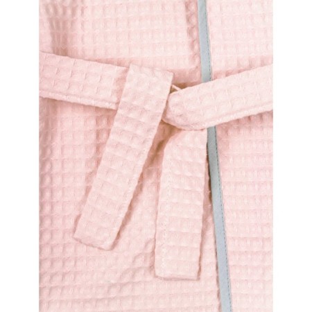 Халат детский с капюшоном Amarobaby Waffle, рост 122-128 см, цвет розовый-10
