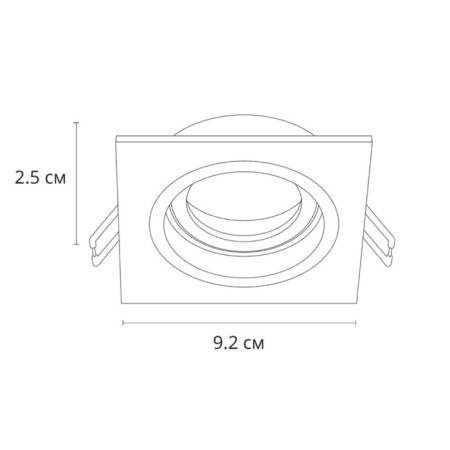 Pointed-built lamp Arte Lamp Tarf A2178PL-1WH, GU10, 35 W, 9.2x9.2x2.5 cm, white-4