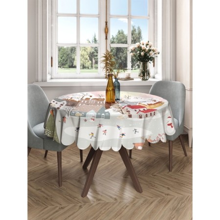 Tables on the table "Morning at Christmas", Round, Saten, D = 150 cm-2