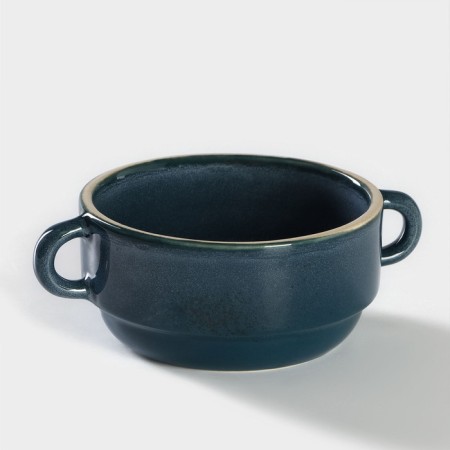 Porcelain broth BLU REATTIVO, 300 ml, D = 11.5 cm, Blue color-1