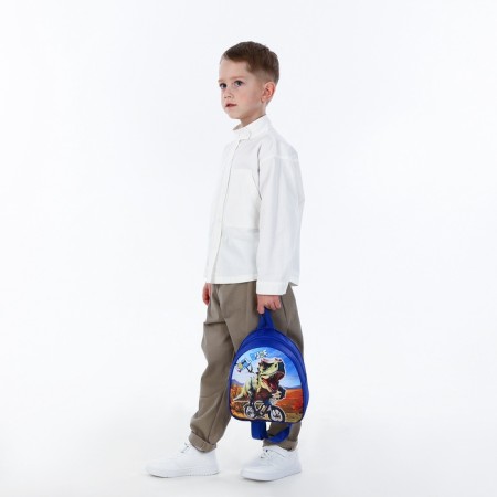 Children's backpack on a zipper, "chosen", blue color-5