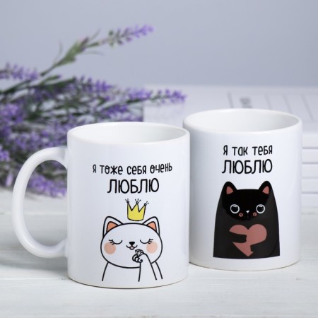 Mugs “We are so lucky”, 300 ml, 2 pcs.