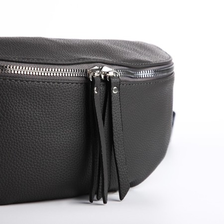 Cross-Bodi Bag on a zipper, dark gray color-2