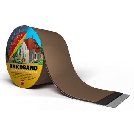 Self -adhesive sealing tape Nikobend, brown, 0.1x3m