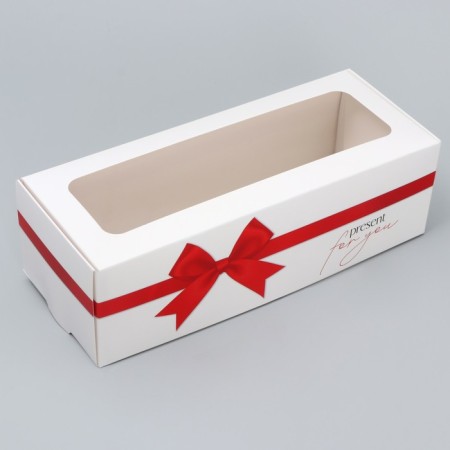 Confectionery packaging, cupcake box with a window, Bant, 26 x 10 x 8 cm