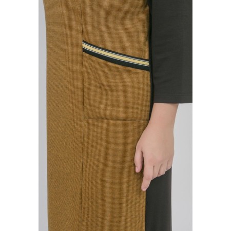 Female dress, size 56, mustard color-5