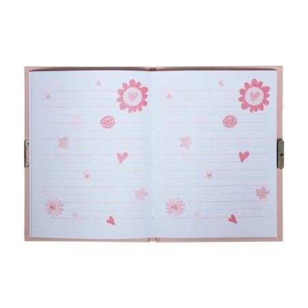 Notebook in a gift box, on a lock, A6, 50 sheets, a line, with a pen, Dino, Mix-4