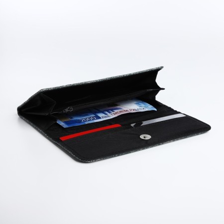 Women's wallet on magnet, gray color-3
