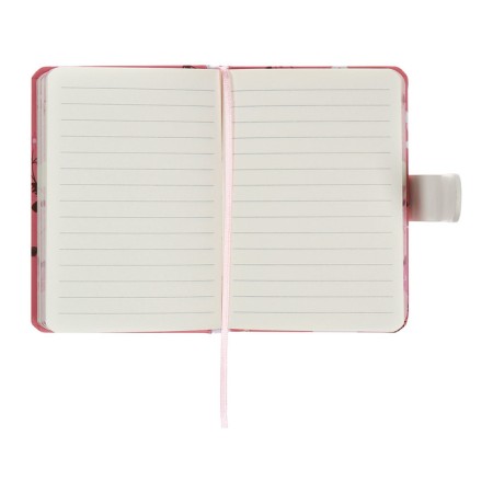 Notebook Gift Book 96l, line, with a knife, cut with a pattern of the cover, flowers (12.9x9cm) 10539-3