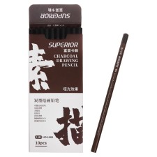 Black coal pencil 16V, dark brown body