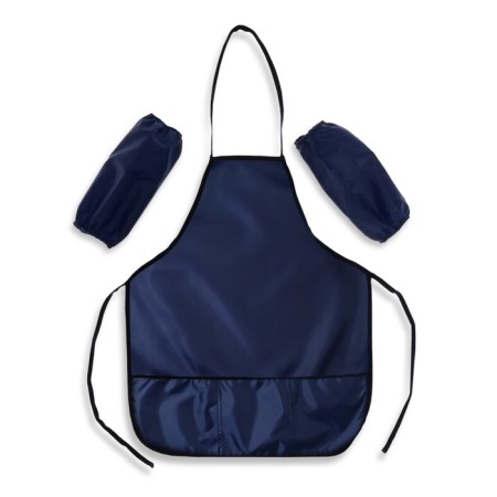 Apron for labor + sleevens, 550 x 440/250 x 160 mm, size M (height 122-158), calligrata dark blue-1