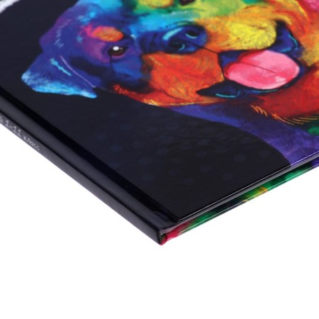 Universal diary for grades 1-11, 40 sheets "Rainbow dog", solid cover, stamping with cold foil, offset unit-2