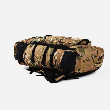 Tourist backpack, 100 l, lightning department, 3 outer pockets, Huntsman, Khaki color-4
