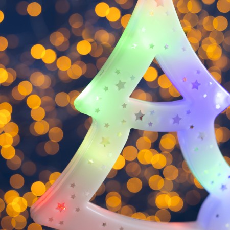 LED figure "Christmas tree" 25 × 32 cm, plastic, 220 V, glow of multi (rg/rb)-2