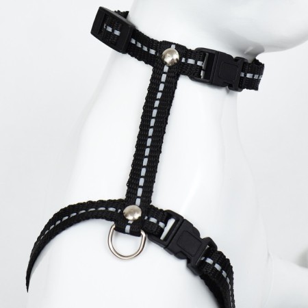 Cat for cats, width 1 cm, reflective, Osh 16.5-27 cm, fire 21-35 cm, black-2