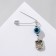 Bulak-reinforcing "for happiness and luck", 2.2 cm, blue color in silver