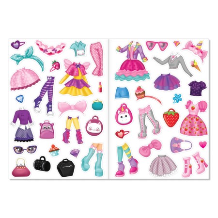 Reusable stickers set "for girls", A4, 2 pcs.-2
