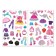 Reusable stickers set "for girls", A4, 2 pcs.