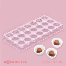 Форма для конфет и шоколада KONFINETTA «Конфетти», 27,5×13,5 см, 21 ячейка