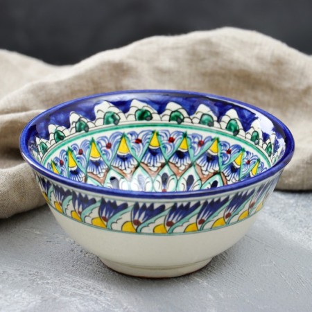Rishtan ceramics "patterns" 15.5 cm, medium, blue mix-1