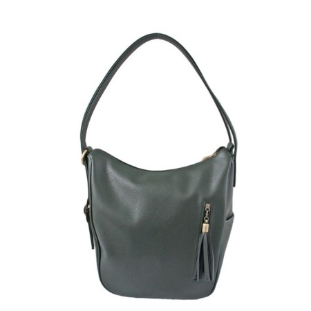 B2437 Bag bag, lightning department, dark green color 33x27x15cm