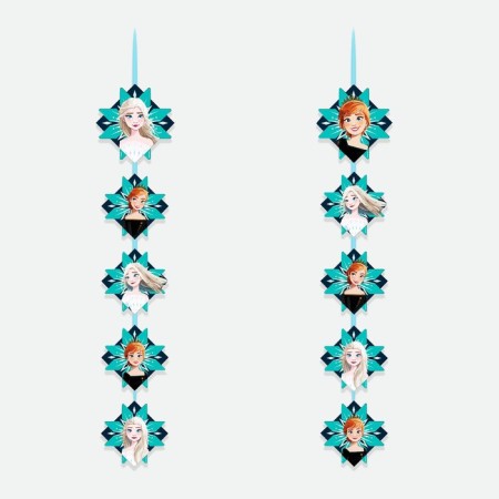 Girland on the eyelets "Happy Birthday!", Length 170 cm, cold heart-3