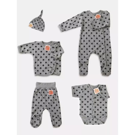 Clothing kit for children's tops "Starfall", 5 items, height 68 cm, color gray color