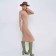 Women's dress, beige color, size 48-50 (One size)