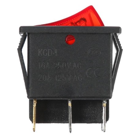 Key switch with a double backlight, red-2