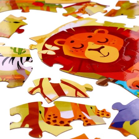 Figure puzzle "In the world of animals", 45 details-2