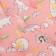 Animal sunbed "Bear in the Clouds", 40 x 40 x 10 cm, pink